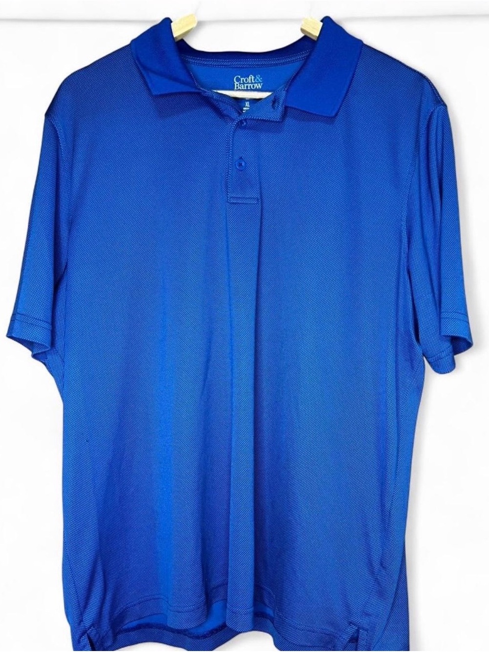 Croft & Barrow Men's Blue Polo Quick Dry Shirt
